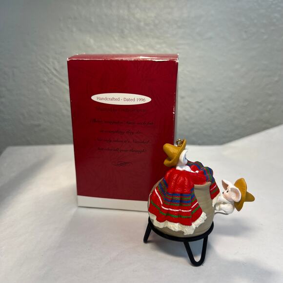 Hallmark Keepsake 1996 Mice Feliz Navidad Christmas Ornament Mexican Vintage - Picture 3 of 10